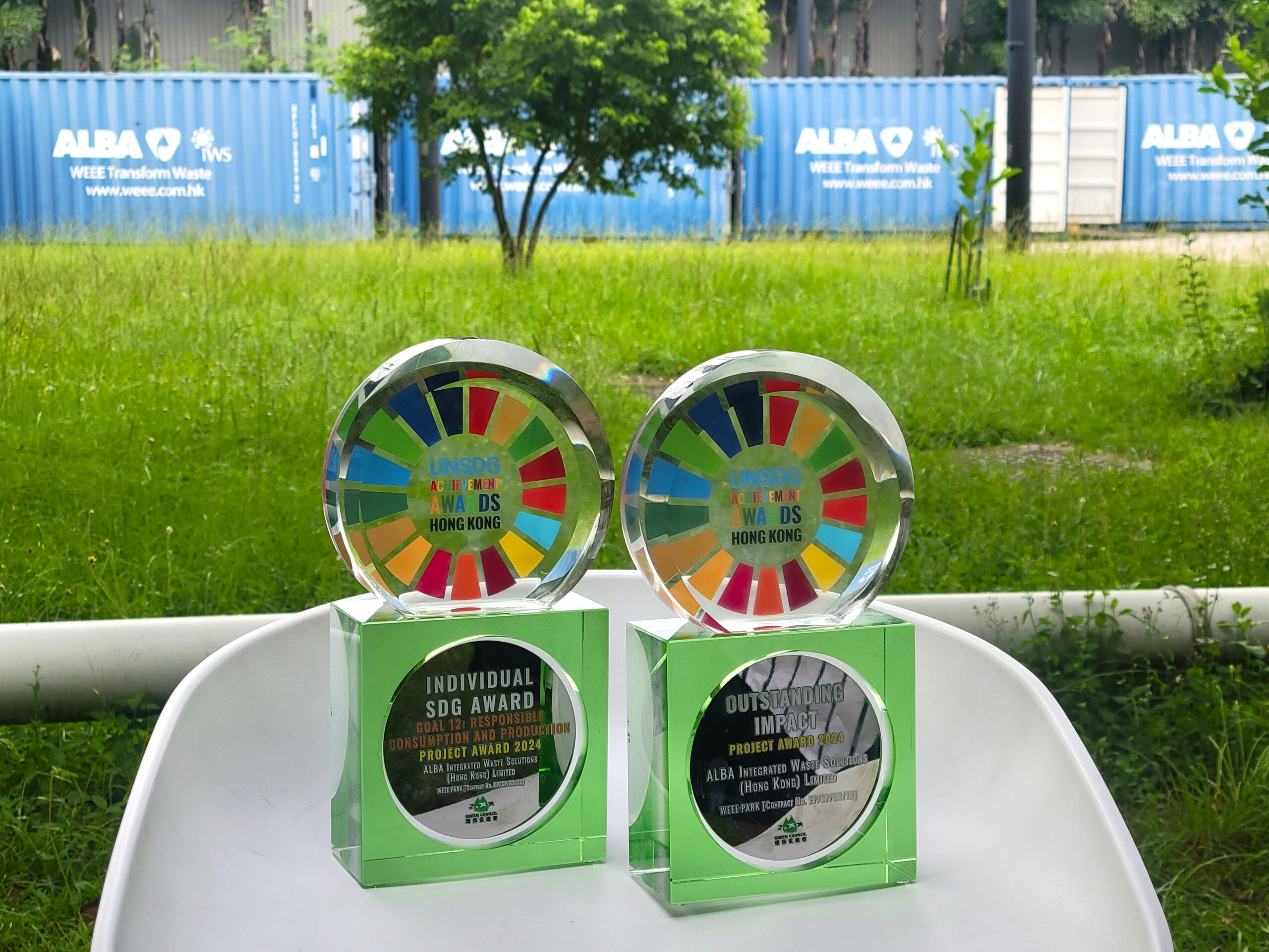 Celebrating Double Success: ALBA IWS Wins Two Awards at the UNSDG Achievement Awards 2024!